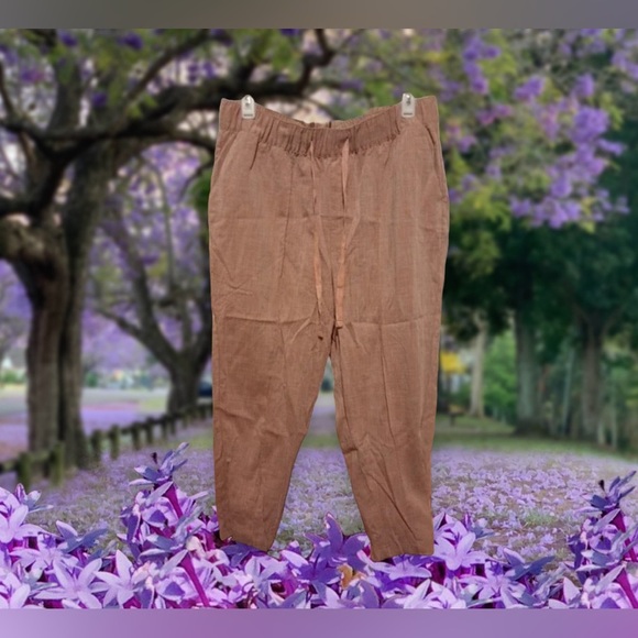 Ava & Viv Women's Plus Size 2X  Ankle Mid-Rise Comfort elastic Waist Pants wide - Picture 1 of 16